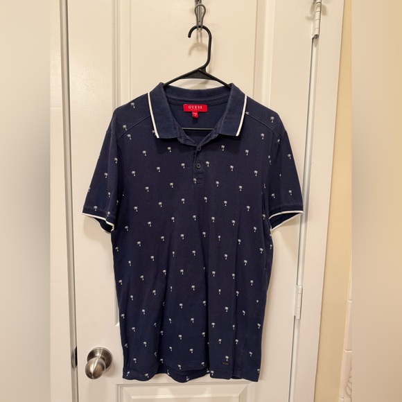 Guess Dark Blue Polo with White Details - Picture 1 of 1